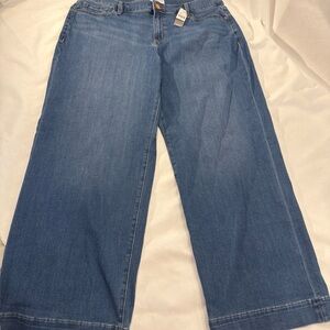 Lane Bryant Women's mid-rise Wide Leg Blue Jeans size 18